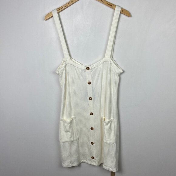 NWT Reformation Kenny Dress White Size XL Button Down New With Tag Mini Boho New - Picture 10 of 11